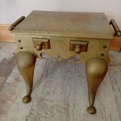 antique brass footman