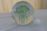 Glass Jellyfish Paperweight