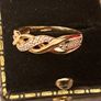 9ct diamond gold ring size O Image 5