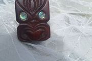 Vintage Maori Tiki Card Holder