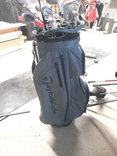 mizuno irons jpx callaway 5 wood and taylormade bag