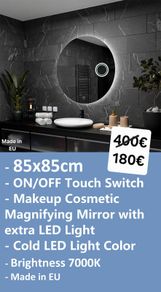 LED Bathroom Mirror Makeup Cosmetic Backlit Touch