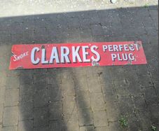 5ft Clarke's enamel sign