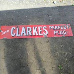 5ft Clarke's enamel sign