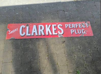 5ft Clarke's enamel sign