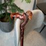 Unique Handmade Walking Stick, Viking Warrior Handle, Never Used Image 3