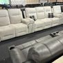 New Hudson Fabric Recliner Sofas with Hidden Cupholders Image 2