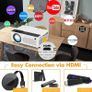 Mini Projector 7500 Lumens Portable Video Projector Full HD 1080P Support, Multimedia Outdoor Home Cinema Projector Compatible with HDMI (FREE SHIPPING) Image 5