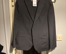 mens suit dark grey from next