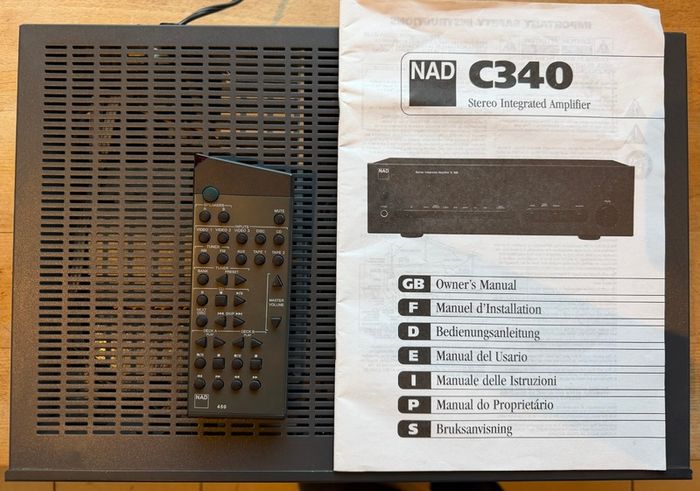 NAD C340 Stereo Integrated Amplifier with original remote