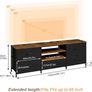 TV Stand Cabinet, TV Unit TV Console Table with 5 Drawers Storage Organizers, Entertainment Center with Open Shelf for Living Room, Bedroom (Black) Image 3