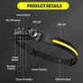 LED Head Torch, USB Headlamp 350 Lumens COB LED Headlight 80g Motion Sensor Headtorch with IPX4 Waterproof for Kids Adults, Running, Camping, Hiking, Fishing, Hunting, Climbing Image 4