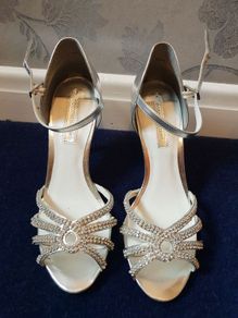 Silver Diamonte Occasion Shoes
