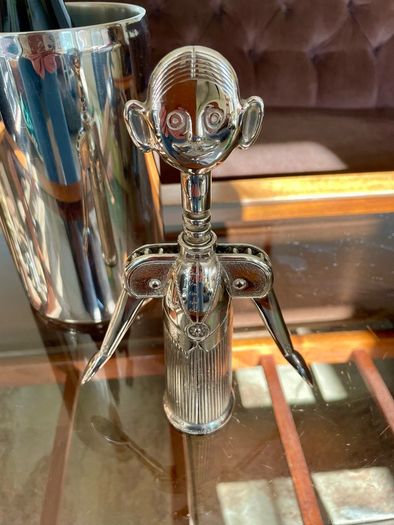 Vintage Italian Pierre the Sommelier Silverplate Corkscrew Wine Bottle Opener