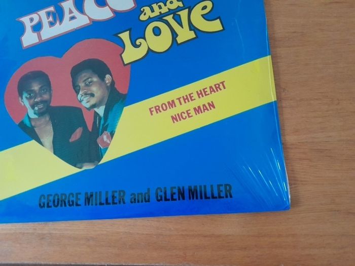 Peace and Love - George Miller and Glen Miller. 1989. Reggae. LP. Vinyl. Record. Album. Trinidad. Tobago. Jamaica. NEW.