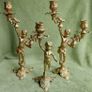 Vintage French Brass Cherub Candelabra, Antique Brass Candle Holders, Vintage Candlestick, Art Nouveau Brass Candlesticks Image 3