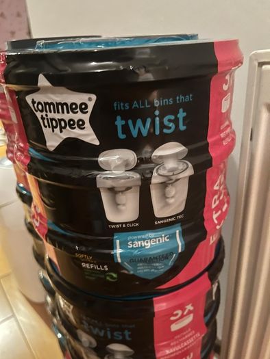 Tommee Tippee Sangenic nappy bin and refils
