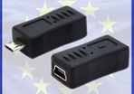 New USB 2.0 Mini A 5 Pin Female to Micro B Male Adapter Converter #239