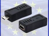 New USB 2.0 Mini A 5 Pin Female to Micro B Male Adapter Converter #239
