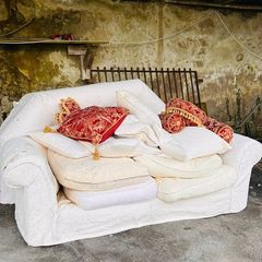 Free Sofa Suite, 3-sitter + 2-sitter including cushions. Ideal for DIY project.