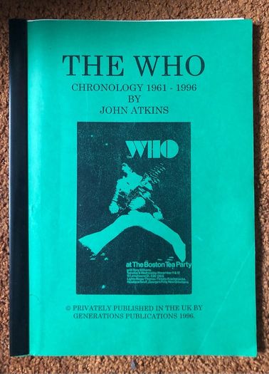 The Who Concert File book