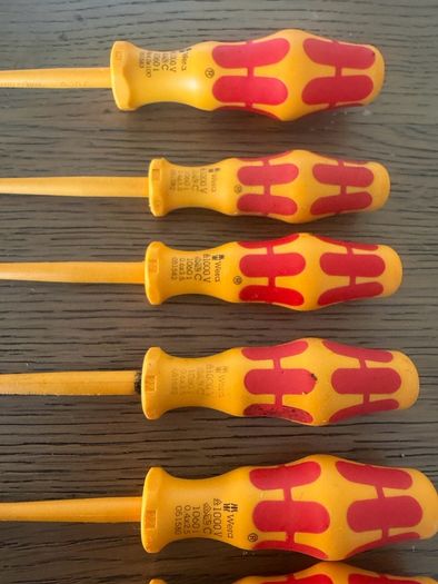 VDE Screwdrivers Flat Head Wiha Wera Stanley