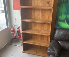 wooden storage unit