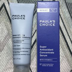 Paula's Choice water infusing electrolyte moisturiser + super antioxidant concentrate serum BNIB