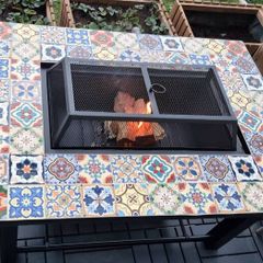Mosaic Table with fire pit