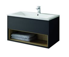 Anthracite wall hung vanity 800mm