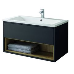 Anthracite wall hung vanity 800mm