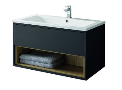 Anthracite wall hung vanity 800mm