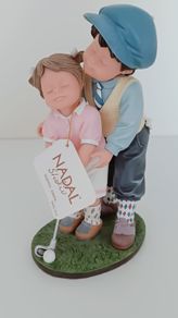 Nadal Studio Golfing Couple Figurine - Handmade Spanish Collectible