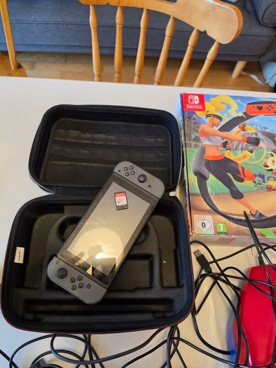 Nintendo Switch Bundle Modified Console, Mario Wheel and Ring Fit