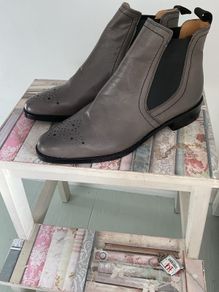 boots grey leather Chelsea boots size 39 Melvin & Hamilton rrp 220