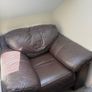 brown leather armchair Image 3