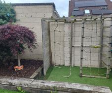 wooden climbing frame