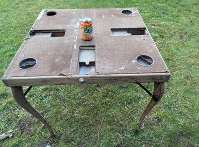 Old folding card table