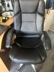 Recliner office leather chair