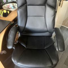 Recliner office leather chair