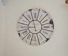 Large antique style white wall clock