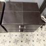 Two leather bed side lockers Image 3