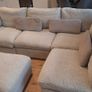 Corner sofa (either corner) with storage ottoman. Image 2