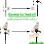 Garden Ornaments Outdoor Owl Shape Light LED Solar Garden Light Owl Lawn Lamp Waterproof Solar Led Lights Outdoor Yard Garden Creative Solar Lamps (Brown) Image 3