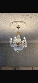 Handmade Waterford Crystal Chandelier and side lights