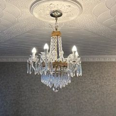 Handmade Waterford Crystal Chandelier and side lights