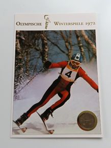 Japan 1972 Winter Olympics, Sapporo UNC 100 Yen Alpine skiing cover