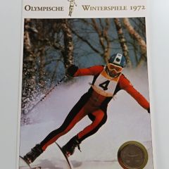 Japan 1972 Winter Olympics, Sapporo UNC 100 Yen Alpine skiing cover