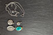 Silver chain only &amp; 4 medallions