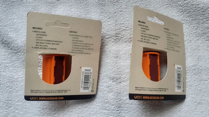 UCO Stormproof Match Case (no matches included) Orange Camping Emergency Bushcraft Survival Geocaching